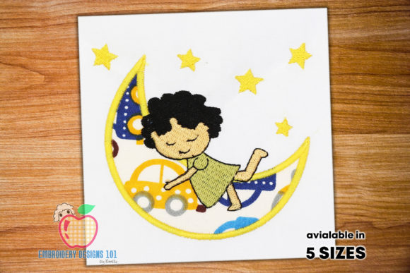 A Little Girl Sleeping on Moon Applique Review