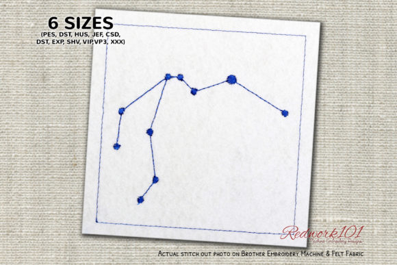 Aquarius Star Constellation Redwork Review for Craft Fairs