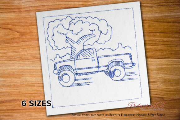 Car Pickup Truck Van Redwork Design Review