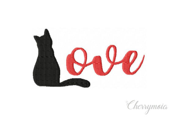 Cat Love: A Sweet Embroidery Design for Handmade Gifts