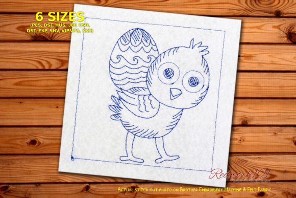 Chicken Carrying Easter Egg Redwork Review