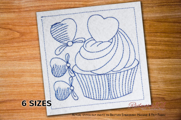 Cupcake with Love Redwork: A Boutique Sweatshirt Review