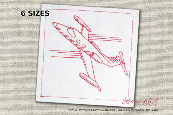 Learjet 23 Redwork: A Designer's Take on Aviation Stitching