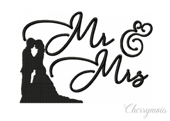 Mr Mrs: The Perfect Minimalist Wedding Embroidery Design for Craft Fairs