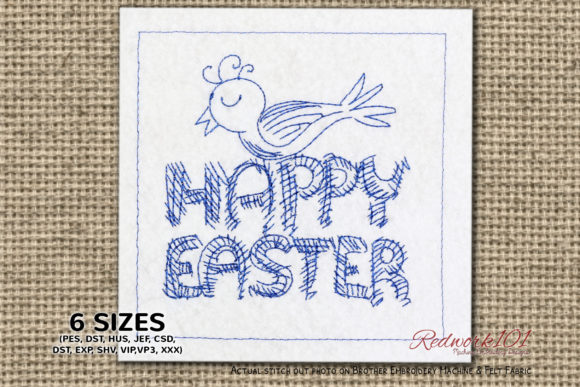 Review: Happy Easter Bird Redwork for Spring Collections