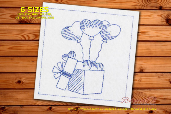 Review: Happy Valentine Day Gift Box Redwork Design
