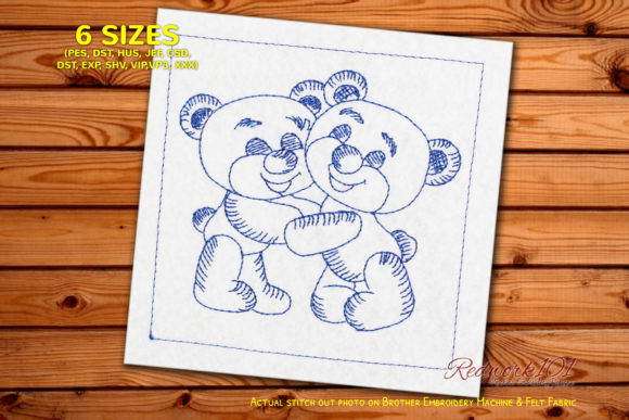 Teddy Bear Hugs Bluework: A Designer's Review for Valentine Projects