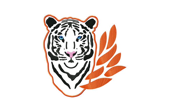 Tiger Head with Leaves: A Bold Craft Fair Winner